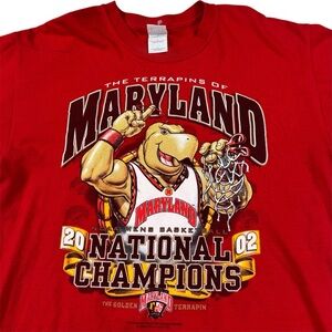 Vintage 02’ Maryland Terrapins March Madness National Champions Basketball Men L